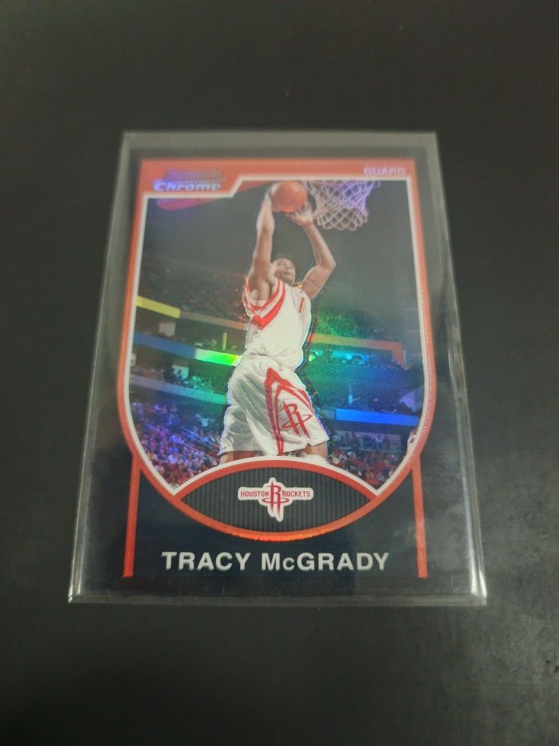 Tracy McGrady Refractor & Diecut (Category: Raw Singles) located in Manila. Submitted by blindboxcollectibles (Listing ID 1388598783, Image 1). Description: Tracy McGrady 2007 Bowman Chrome (Refractor /199) - 1700 Tracy McGrady 2002 Fleer Ultra gold medallion (Diecut) - 700 Mop: gcash Mod: lalamove Loc: cainta Thanks 🤗.