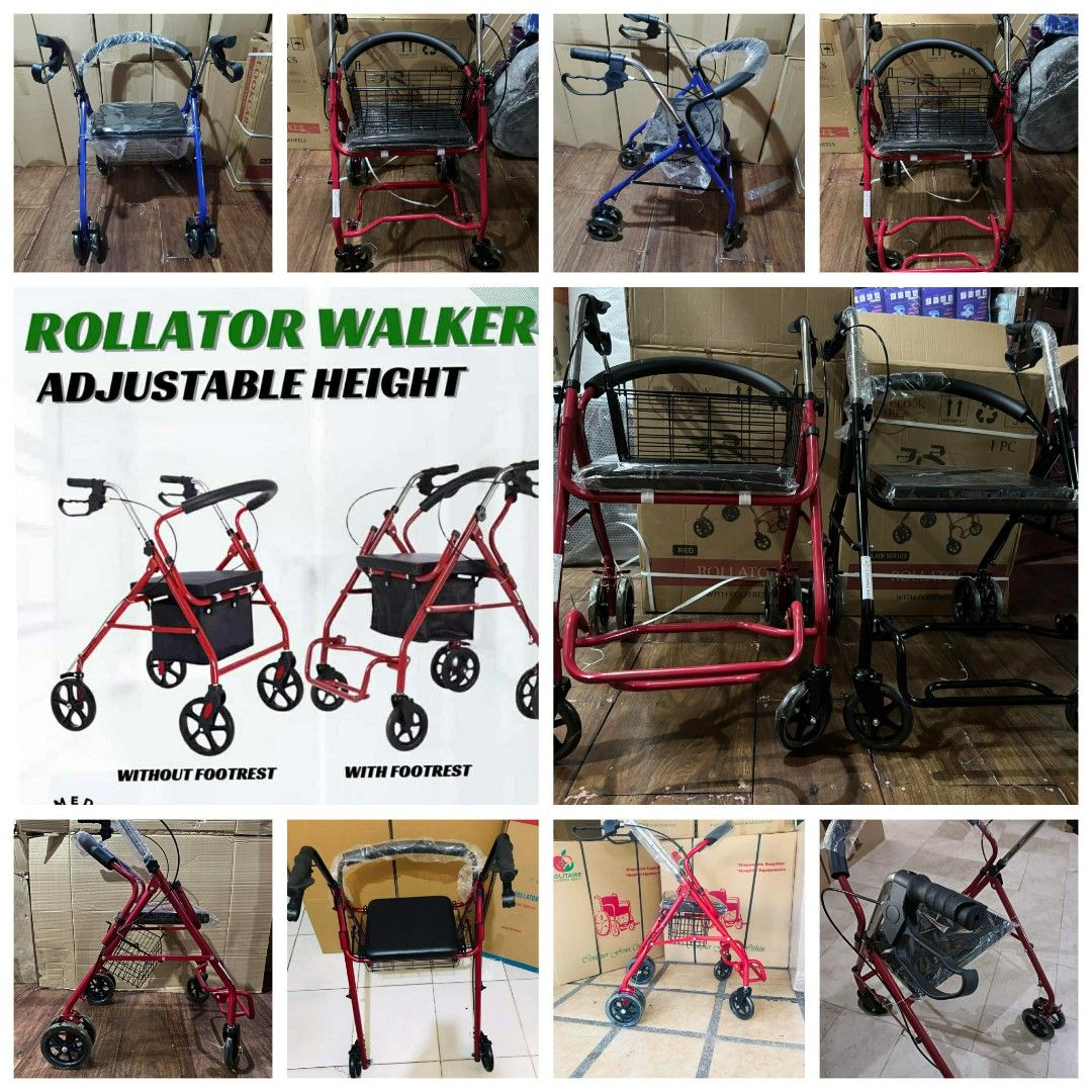 walker Rollator adjustable adult (Category: Braces, Support & Protection) located in Manila. Submitted by cattleyaro61723 (Listing ID 1388698469, Image 1). Description: we accept bulk orders brandnew affordable onhand negotiable good quality and condition open for pick up and delivery high quality we also sell many medical supplies call me 09268225723 cod,gcash,bank transfer lifetime time free service.