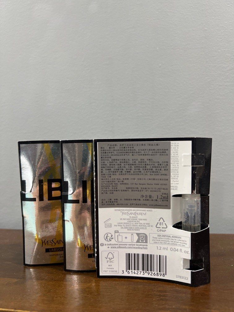 YSL Libre L’absolu Platine testers/samples (Category: Fragrance & Deodorants) located in Manila. Submitted by sanlt88 (Listing ID 1388534818, Image 2). Description: Hello! Selling these testers of the YSL Libre L’absolu Platine for ₱200 EACH. Get all three for ₱550. Each tester contains 1.2ml. Got these with my purchase at the Guangzhou Duty Free store in the airport. Items are in Iloilo City. .