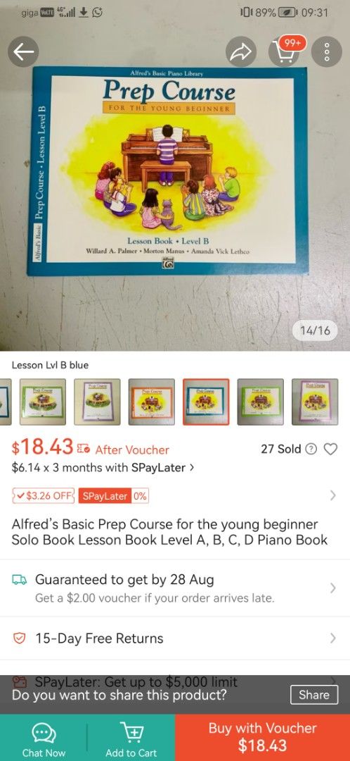 Alfred's Basic Piano Course Books - Prep Course B, Level 2 and Level 3 ...