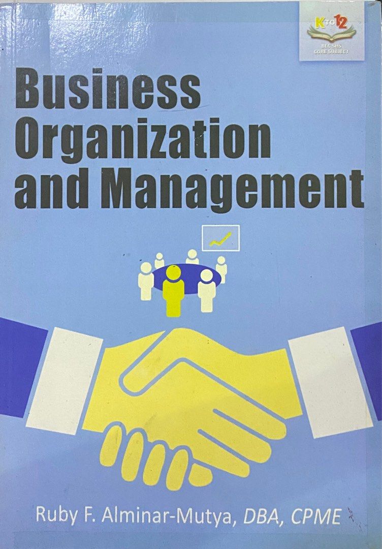 BUSINESS ORGANIZATION AND MANAGEMENT (Category: Textbooks) located in Antipolo. Submitted by iyacamacho (Listing ID 1388788388, Image 1). Description: .