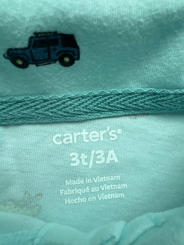 Carter’s Dino Polo 3T (Category: Babies & Kids Fashion) located in Makati City. Submitted by cconate (Listing ID 1388720949, Image 2). Description: Slight discoloration as seen in photo .