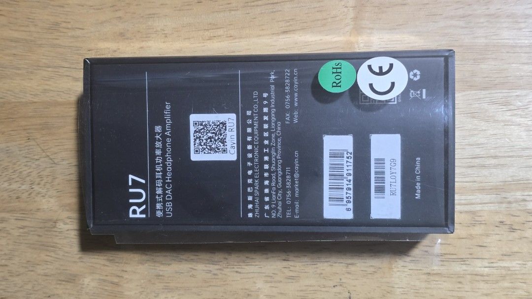 Cayin RU7 Portable DAC dongle Amplifier (Category: Portable Audio Accessories) located in Quezon City. Submitted by xenophane (Listing ID 1388788900, Image 2). Description: - Bought in July 2023 - Barely used. Used only once or twice to see if it is working - Comes with complete box and accessories - With free container bag bought from the orange app - RFS: unused - No issues - For meetups within NCR, preferably near Quezon City - Open for delive