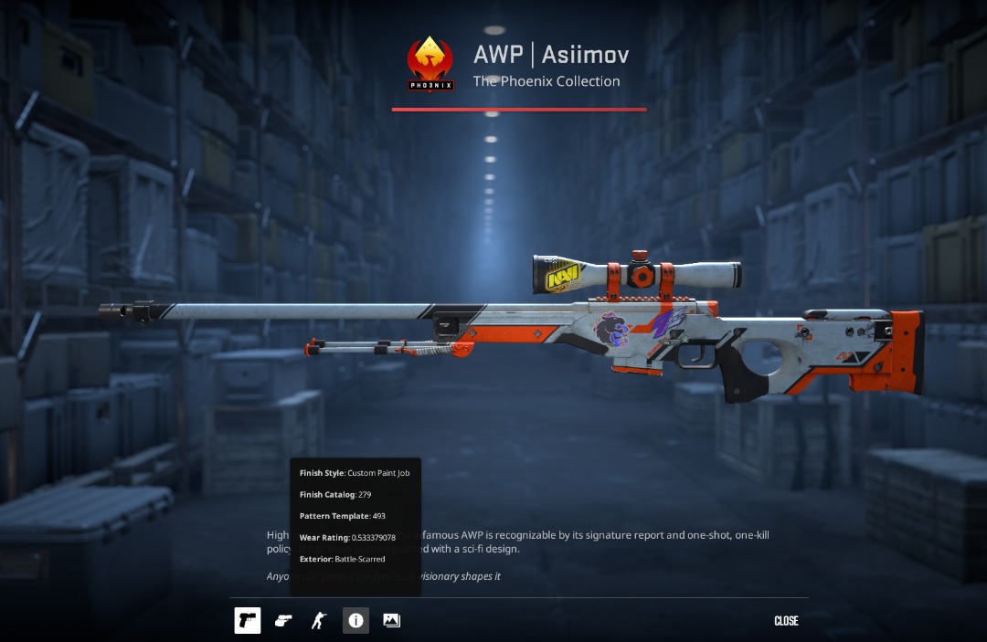CS2 AWP Asiimov - The Phoenix Collection, Video Gaming, Gaming ...