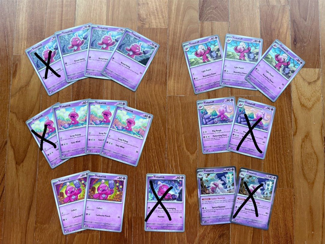 CUTE GIRLY TINKATINK TINKATUFF TINKATON POKEMON JANK CARDS, Hobbies & Toys,  Toys & Games on Carousell