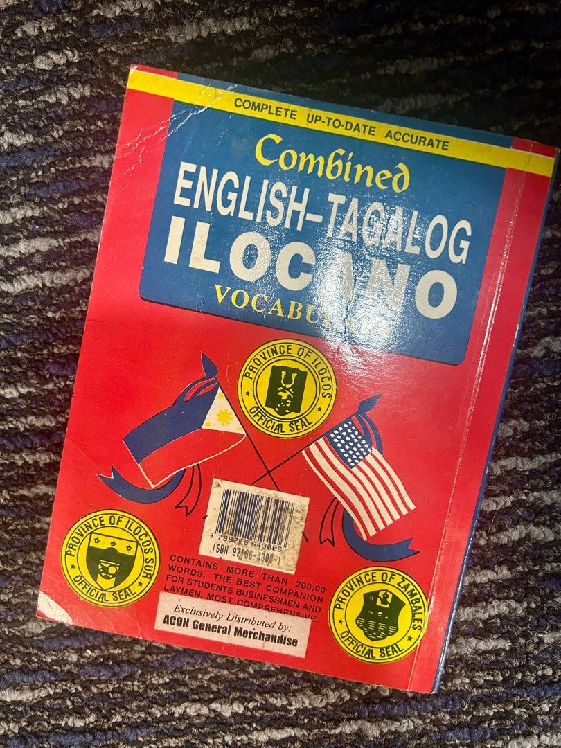 Dictionary: English Tagalog Ilocano (Category: Textbooks) located in Manila. Submitted by luxurybrandsonly (Listing ID 1388718157, Image 2). Description: .