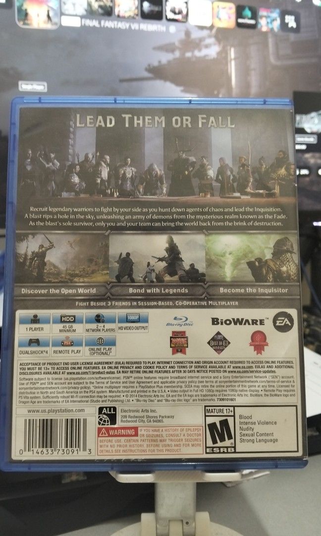 Dragon Age Inquisition PS4 R1 (Category: PlayStation) located in Laoag. Submitted by sadisticse88707 (Listing ID 1388782119, Image 2). Description: Dragon Age Inquisition PS4 R1/USA Can be played on PS4 and PS5.