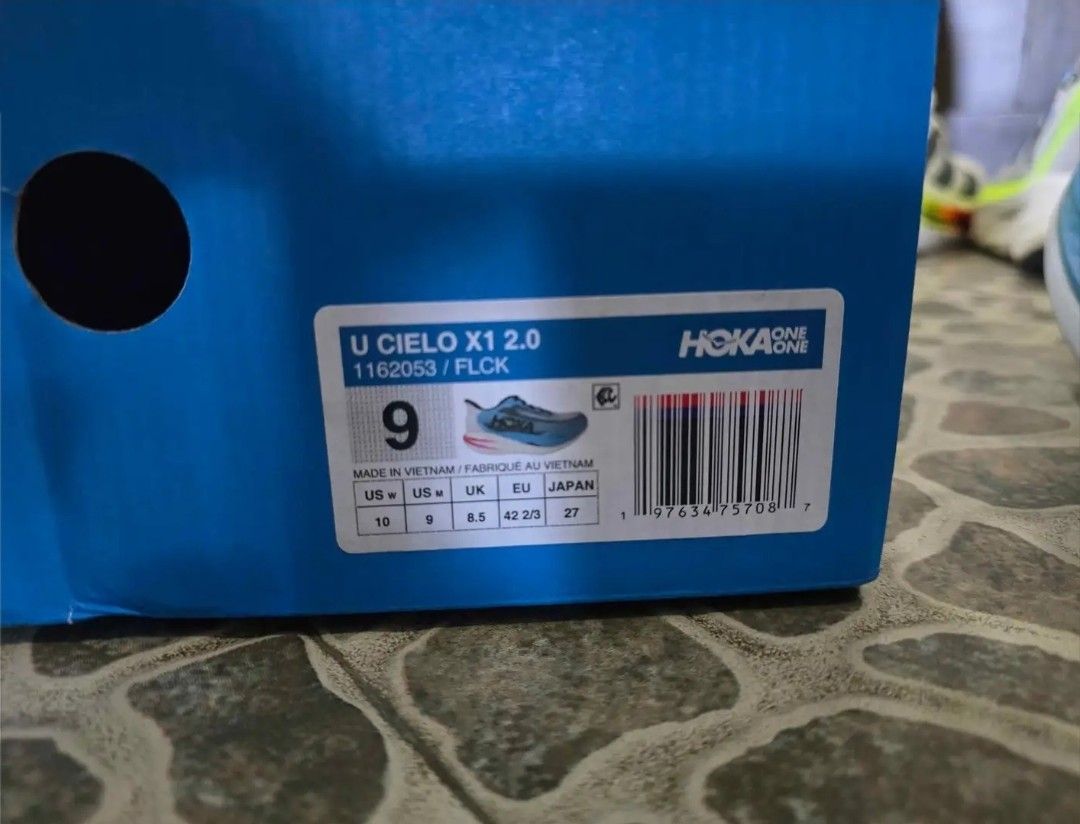 Hoka Cielo x1 2.0 (Category: Casual Shoes) located in Balanga. Submitted by negative13 (Listing ID 1388862165, Image 2). Description: Bought at DRunners Corner Bnew last March 13, 2025 75km milage Size 9 Location - Bataan RFS: can't sustain form for half / full marathon. Multiple race shoes already.