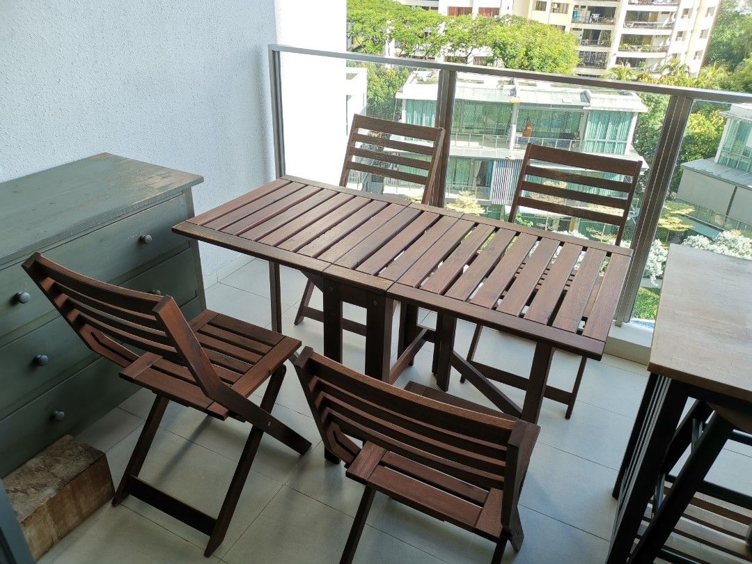 Applaro Ikea Dinette Set IKEA APPLARO Outdoor Dining Set (5 Piece