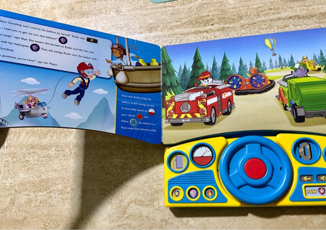 Interactive Paw Patrol Ruff-Ruff Rescue Vehicles Story Book, Hobbies ...