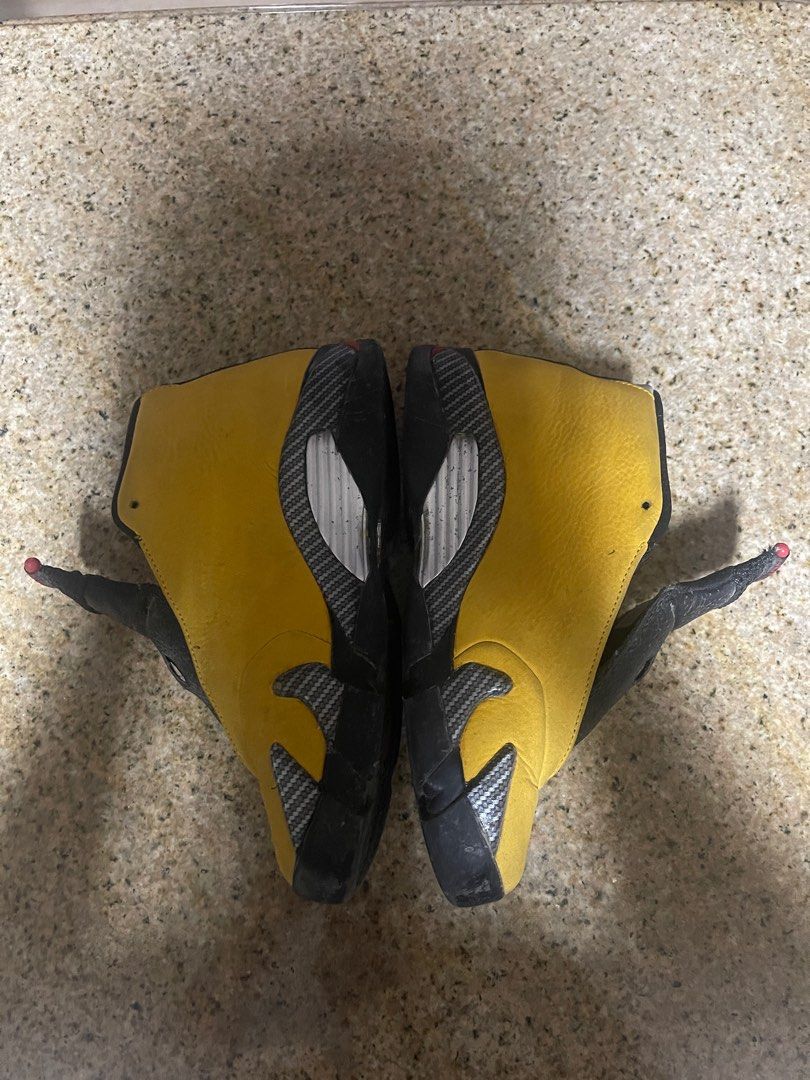Jordan 14 Reverse Ferrari (Kid Size) (Category: Babies & Kids Fashion) located in Paete. Submitted by bakednthrifts69 (Listing ID 1388756564, Image 2). Description: Jordan 14 Reverse Ferrari DOES NOT COME WITH A BOX! OG JORDAN LACE INCLUDED! LEGIT/AINT REPZ IMPORTED FROM USA DM!!.