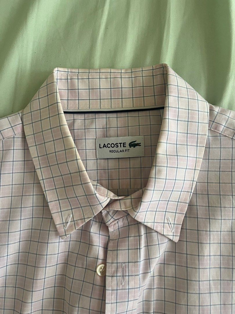 Lacoste buttondown longsleeves (Category: Formal Shirts) located in Pasay City. Submitted by philippps (Listing ID 1388722977, Image 3). Description: Lacoste buttondown longsleeves Size L 21x28 Good as new 10/10 If get both lacoste free zara same size good as new Authentic complete tags.