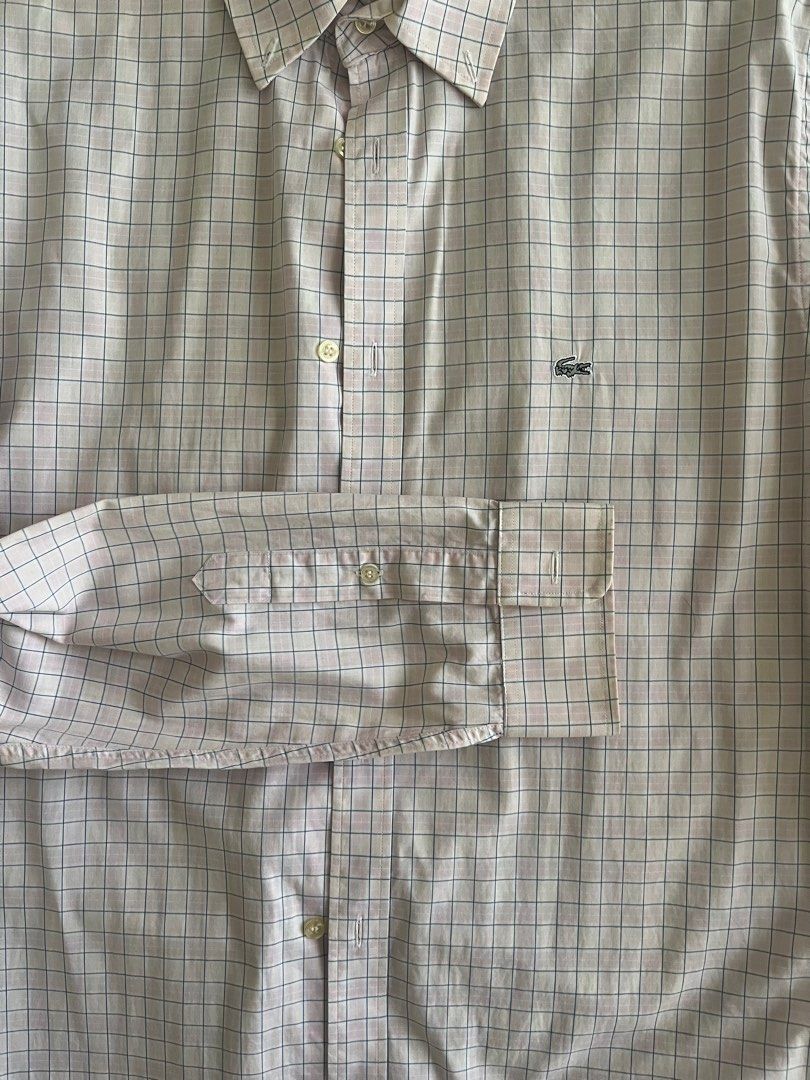 Lacoste buttondown longsleeves (Category: Formal Shirts) located in Pasay City. Submitted by philippps (Listing ID 1388722977, Image 2). Description: Lacoste buttondown longsleeves Size L 21x28 Good as new 10/10 If get both lacoste free zara same size good as new Authentic complete tags.