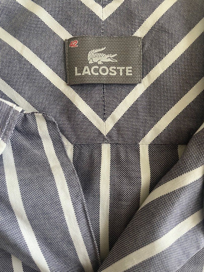 Lacoste longsleeves buttondown (Category: Formal Shirts) located in Pasay City. Submitted by philippps (Listing ID 1388722527, Image 3). Description: Lacoste buttondown longsleeves Good as new 10/10 condition Authentic complete tags If get both lacoste may free zara same size L 21/28.