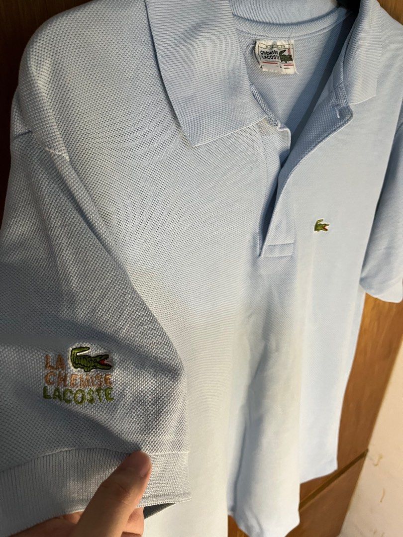 LACOSTE powder blue (Category: Tshirts & Polo Shirts ) located in San Carlos. Submitted by declutteringv1 (Listing ID 1388775233, Image 2). Description: (inches) width 22 length 27 pm for more info.