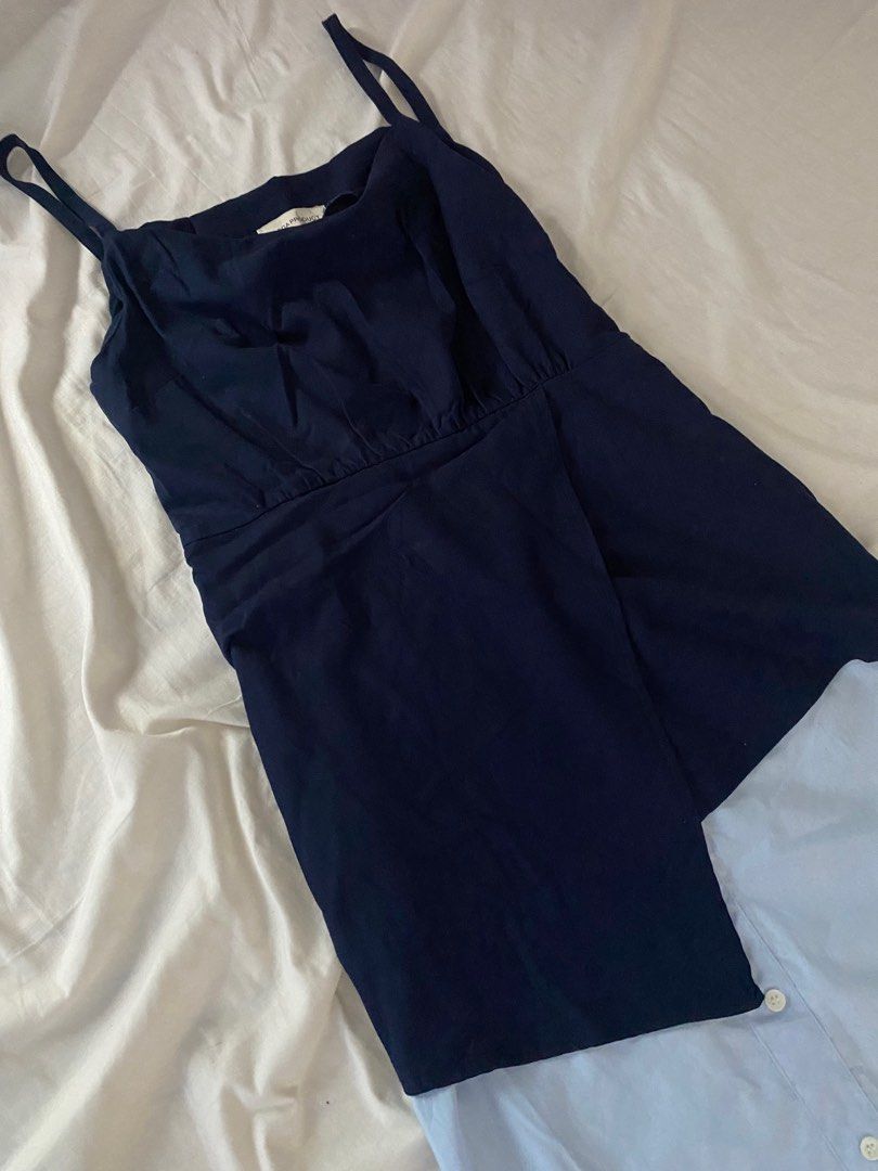 Moda two tone blue dress small (Category: Dresses) located in Taguig. Submitted by hellomariie (Listing ID 1388761873, Image 2). Description: Nice fabric-thic. Not faded Bust 32-34 Waistline 27-28 Length is 46inches.