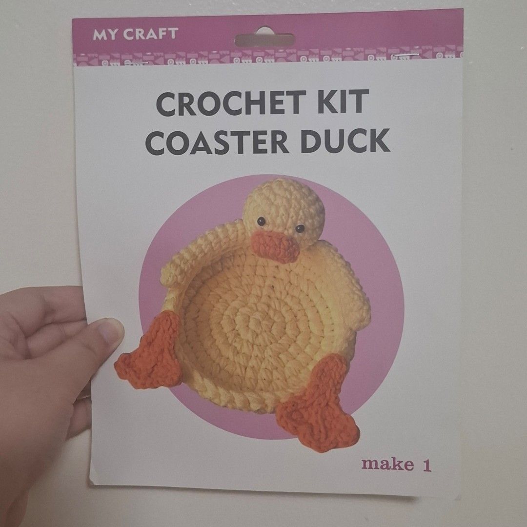My Craft | Crochet Kit Coaster Duck (Category: Handmade Craft) located in Pasig City. Submitted by flairquinn00 (Listing ID 1388872213, Image 1). Description: - Brand new/never opened mop: gcash/gotyme mod: lalamove (sdd)/j&t sf shouldered by buyer.