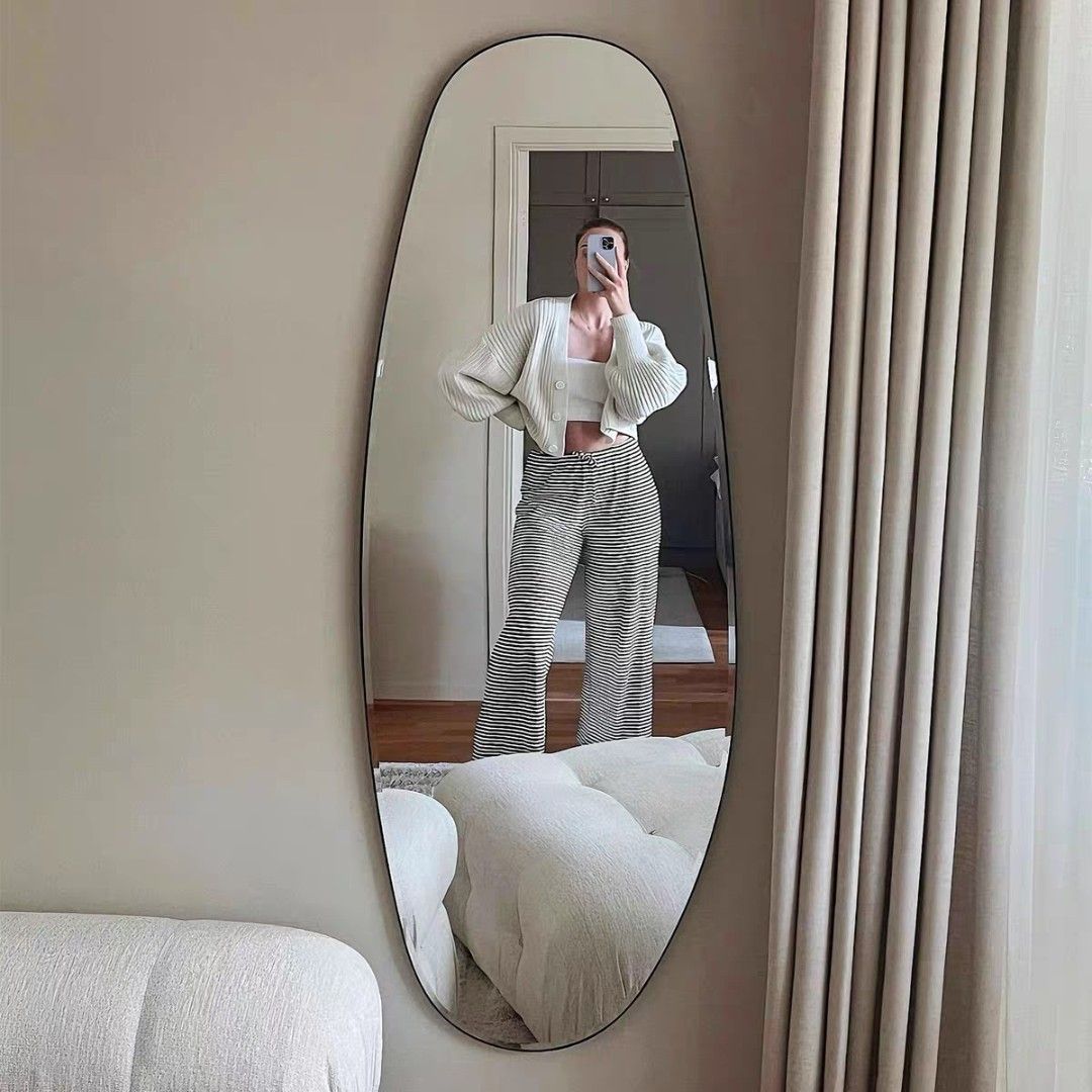 Odd Shape Full Length Wall hung Mirror Furniture Home Living Home