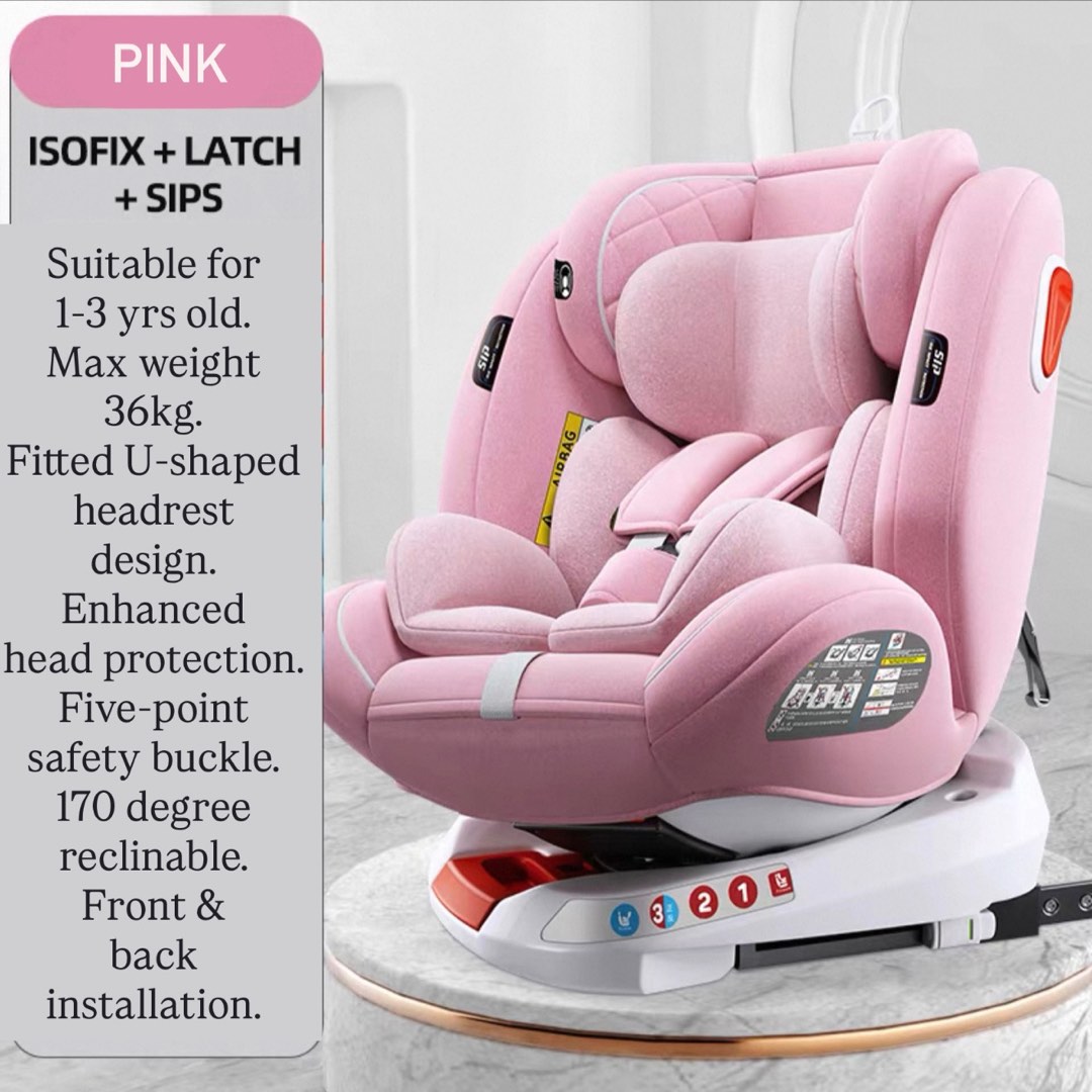 Ready Stock ISOFIX 360° Rotation Baby Toddler Car Seat, Babies & Kids ...