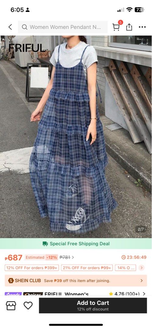 Sheer Plaid Long Dress (Category: Dresses) located in Zamboanga. Submitted by _kaoru (Listing ID 1388819954, Image 2). Description: Price is negotiable. Just “make an offer” in the chat box :).