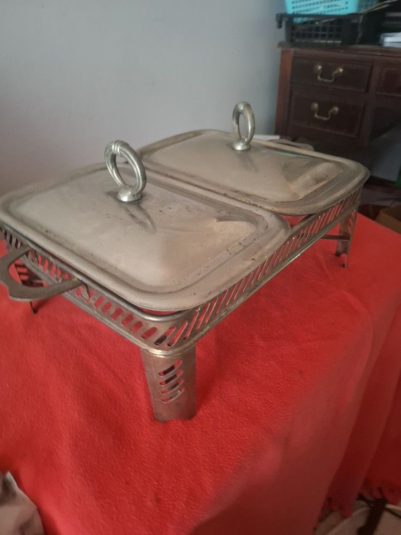 Vintage Double Serving Dish with Warmer470861723972423682
