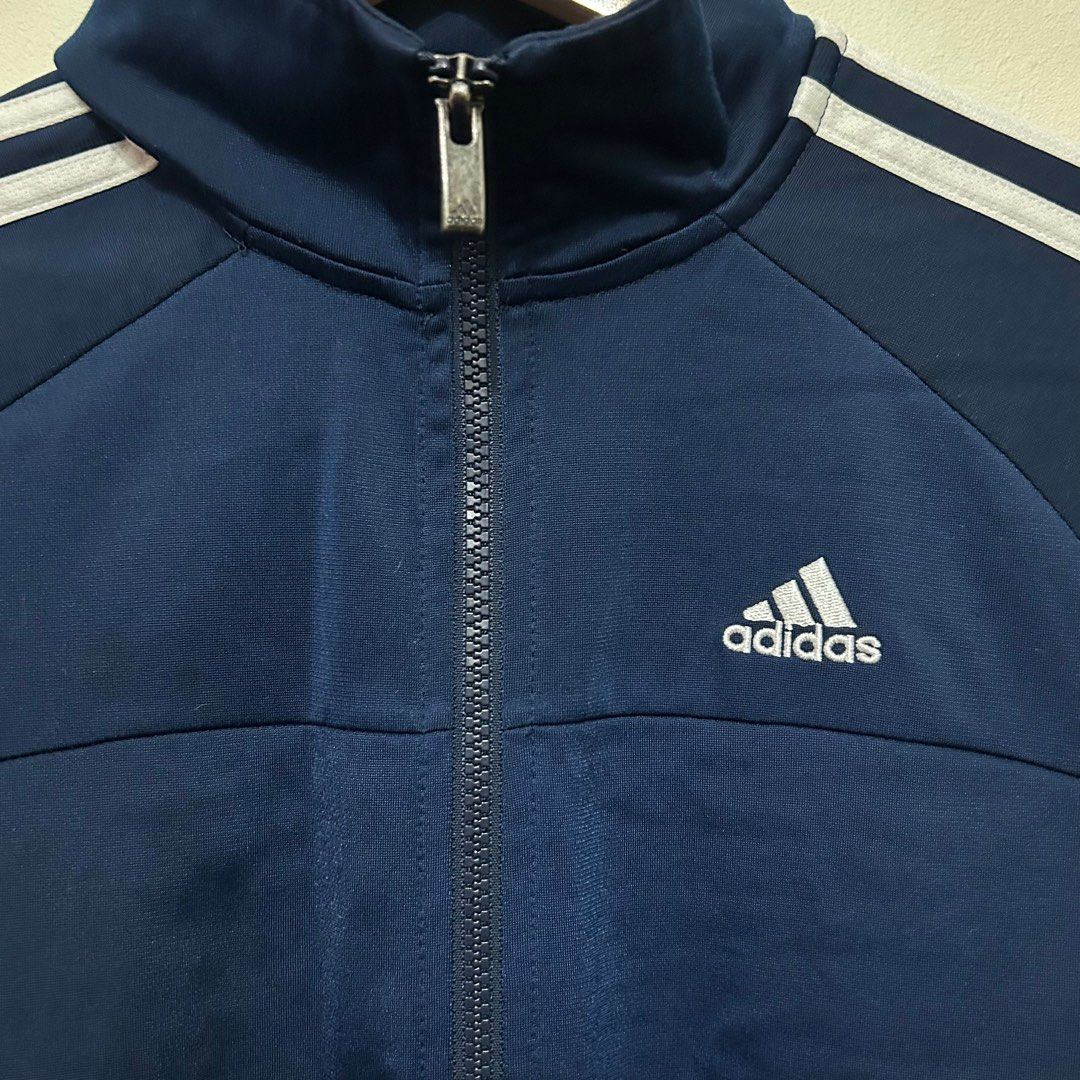 ADIDAS Essentials Warm Up 3 Stripes Track Jacket NAVY (Category: Coats, Jackets and Outerwear) located in Mandaluyong City. Submitted by leajiwon (Listing ID 1388953799, Image 2). Description: ADIDAS Essentials Warm Up 3 Stripes Mens Track Jacket - Navy Available size 20.5 x 28 20 x 26.5.