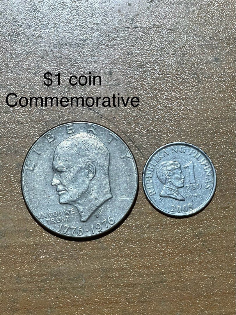 Bicentennial Eisenhower One Dollar Coin (Category: Currency) located in Bulacan. Submitted by bugsy37 (Listing ID 1389059344, Image 1). Description: “1976 Eisenhower Bicentennial $1 Coin – A special edition U.S. dollar released to celebrate 200 years of American independence. Features President Eisenhower’s portrait with the dates 1776–1976. A nice collectible piece for coin enthusiasts.”.