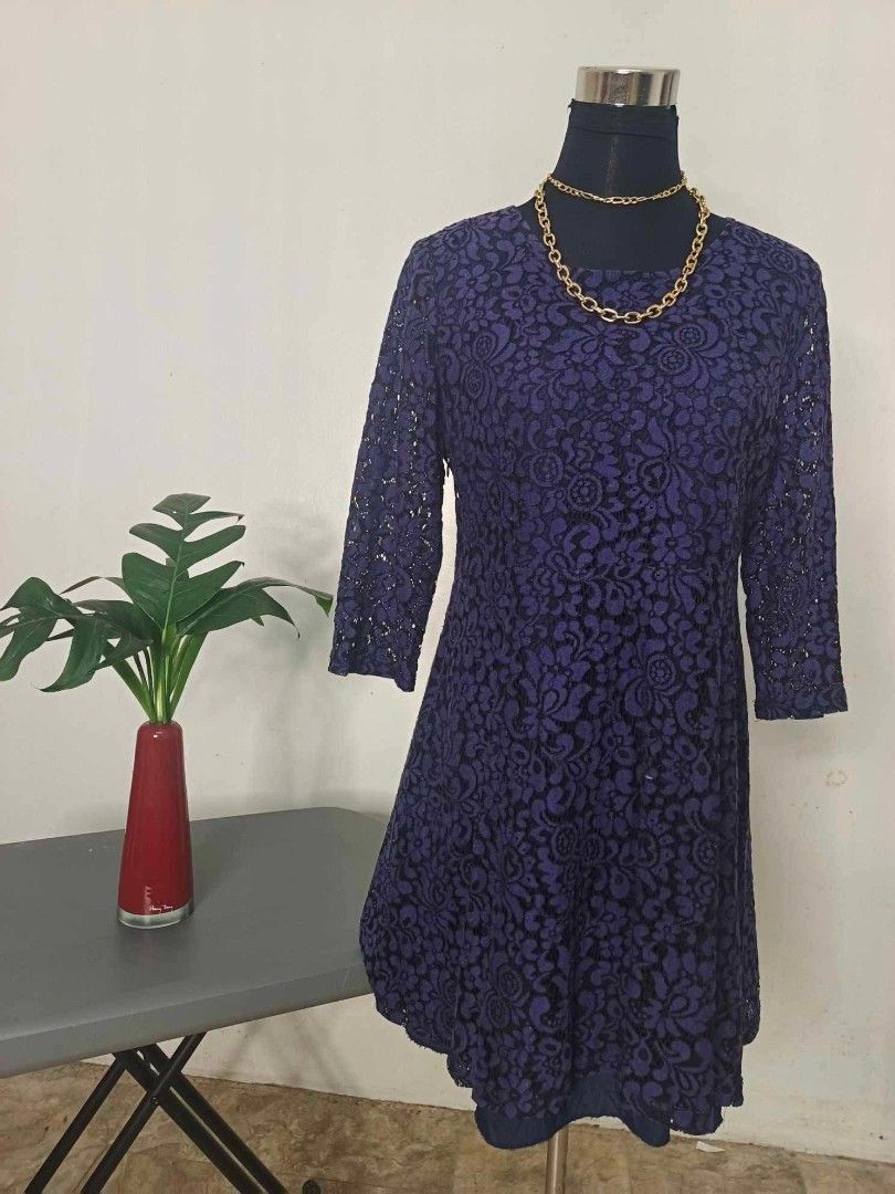 blue lace dress (Category: Dresses) located in Marikina City. Submitted by patchuchay_24 (Listing ID 1389085847, Image 1). Description: .