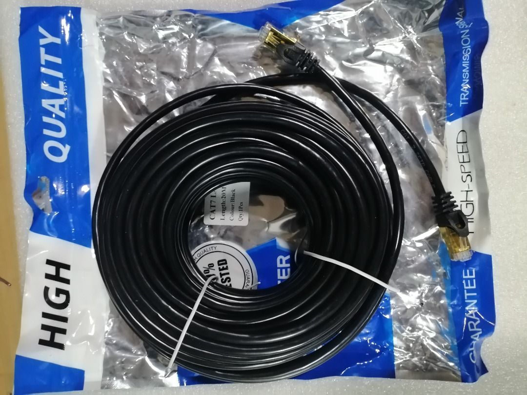 Cat7 lan cable (Category: Cables & Adaptors) located in Quezon City. Submitted by newwhale.f1c027 (Listing ID 1388915873, Image 2). Description: P380 20meters cat7 lan cable Brandnew pick up Lagro fairview Q.C. or via delivery lalamove rider po. Delivery fee sagot po ni buyer.. Pwed din kayo ang mag book ng rider.. Fb page BSAonlinestore .