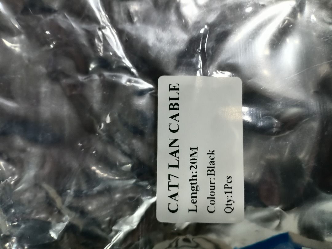 Cat7 lan cable (Category: Cables & Adaptors) located in Quezon City. Submitted by newwhale.f1c027 (Listing ID 1388915873, Image 1). Description: P380 20meters cat7 lan cable Brandnew pick up Lagro fairview Q.C. or via delivery lalamove rider po. Delivery fee sagot po ni buyer.. Pwed din kayo ang mag book ng rider.. Fb page BSAonlinestore .