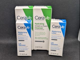 [試用裝|旅行裝|包郵] CeraVe 長效保濕修復乳 Moisturising Lotion 溫和洗卸二合一潔膚露 Hydrating Cream-to-Foam Cleanser64231513979266110