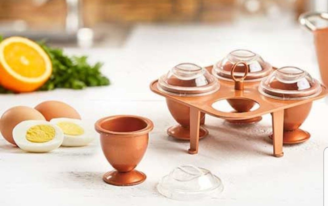 Copper Chef Non Stick Egg Cooker (Category: Cookware & Accessories) located in Manila. Submitted by Jenshoppe (Listing ID 1389006256, Image 2). Description: Copper Chef Non Stick Egg Cooker ●brand new, comes with original packaging ● Product: Copper Chef Copper Eggs XL with Non-Stick Coating. Purpose: Allows you to hard-, medium-, or soft-boil eggs without the need for peeling the shell afterward. ● Features: Coated with a non-stick ceramic coati