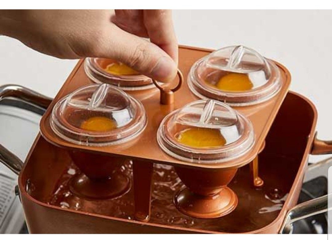 Copper Chef Non Stick Egg Cooker (Category: Cookware & Accessories) located in Manila. Submitted by Jenshoppe (Listing ID 1389006256, Image 3). Description: Copper Chef Non Stick Egg Cooker ●brand new, comes with original packaging ● Product: Copper Chef Copper Eggs XL with Non-Stick Coating. Purpose: Allows you to hard-, medium-, or soft-boil eggs without the need for peeling the shell afterward. ● Features: Coated with a non-stick ceramic coati