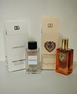 Mini PerfumeđPrice each â
ď¸ Dolce & Gabbana L'Imperatrice Perfume For Women 5ml mini EDT D&G /â
ď¸ Dolce&Gabbana Devotion Eau de Parfum Perfume for Women 5ML Mini Rollerball.64187417687683110