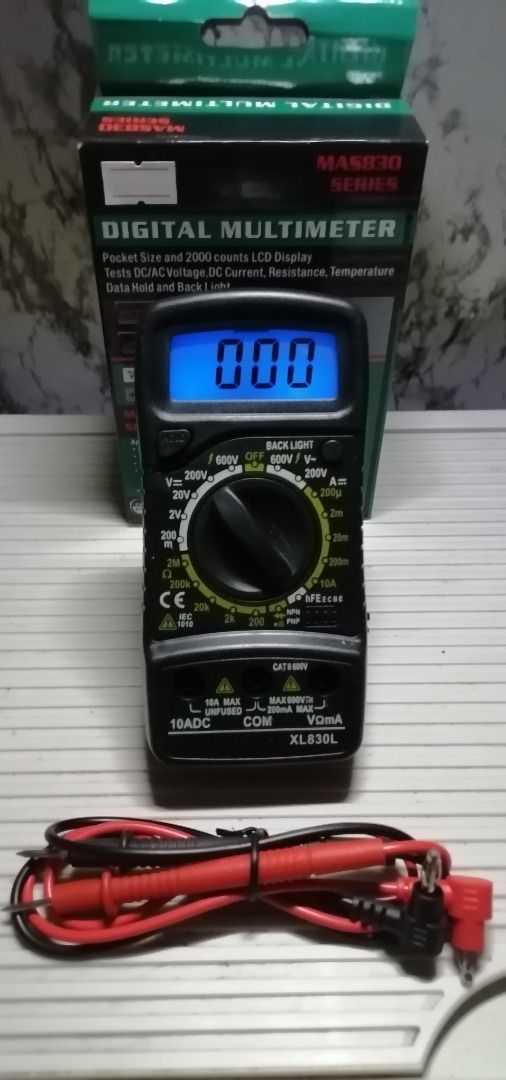 Digital multi meter tester (Category: Construction Tools & Equipment) located in Quezon City. Submitted by newwhale.f1c027 (Listing ID 1388969314, Image 1). Description: P275 digital multi meter tester Brandnew pick up Lagro fairview Q.C. or via delivery lalamove rider po. Delivery fee sagot po ni buyer.. Pwed din kayo ang mag book ng rider..fb page BSAonlinestore .