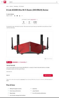 DLINK ROUTER ac3200 wireless router64207448261123110