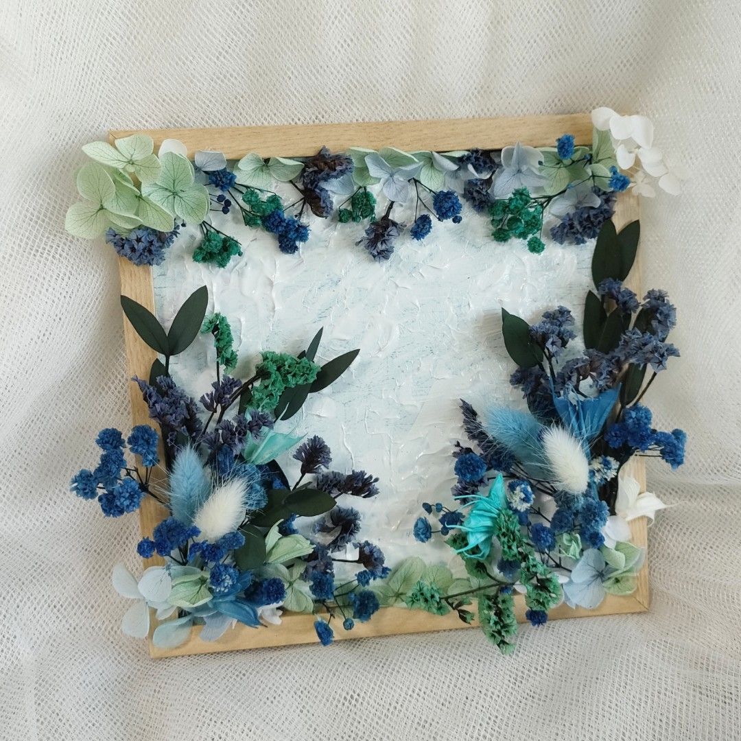 Eternal preserved Blue hydrangea baby breath Eucalyptus rabbit tails ...