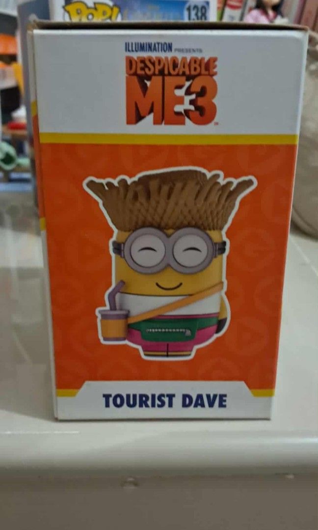 Funko Dorbz Tourist Dave from Despicable Me 3 (Category: Designer & Blind Box Toys) located in Quezon City. Submitted by PinkFingersPH (Listing ID 1389052487, Image 2). Description: Authentic Funko Dorbz Tourist Dave of Despicable Me 3 1st and 2nd photos are photos of the actual stock on hand. 3rd photo is from the website. Payment through Gcash/BPI Shipping from Fairview QC.