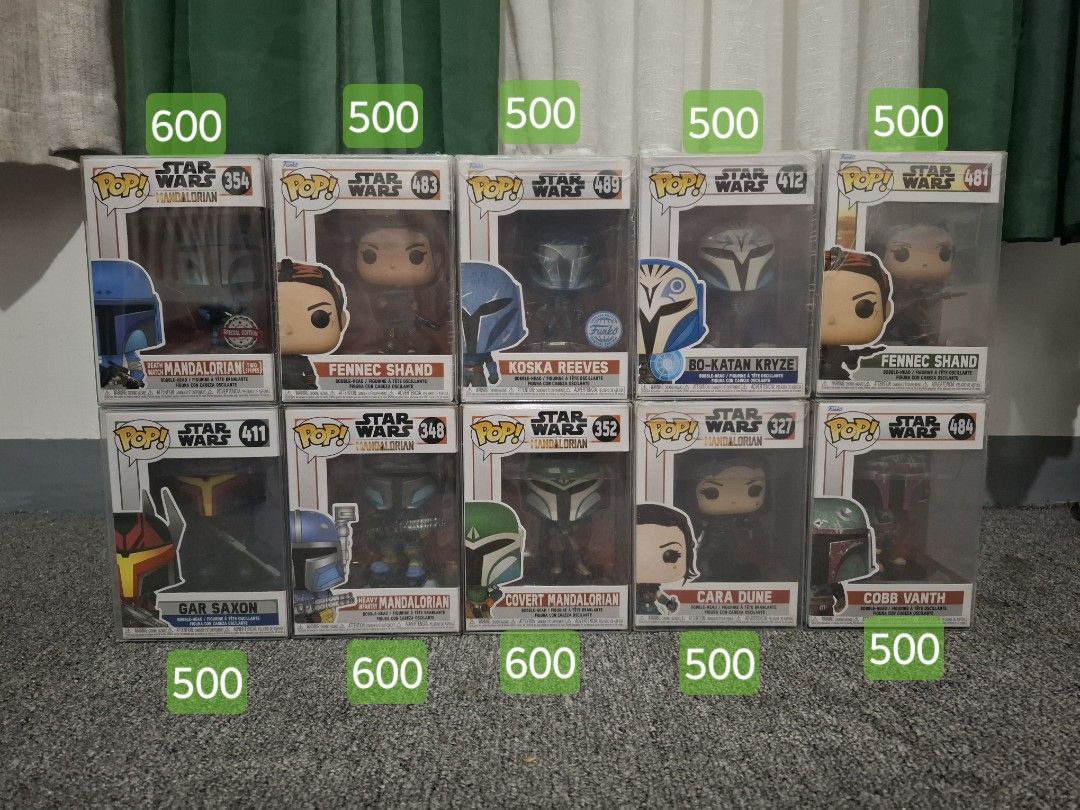 Funko pop Star Wars - Darth Vader, Darth Maul, Rey, General Grievious (Category: Figurines & Statues) located in Quezon City. Submitted by beegrc (Listing ID 1388963036, Image 2). Description: Selling only 📍Condition: Green label - 9-9.5/10 Yellow label- 8.5-9/10 📍Price: POSTED sa pic. 📍Meet-up Le Village Foodpark (E.rodriguez near Banawe QC) *Others: (1,5k UP only) -GH mall -fishermall Q.Ave -waltermart e.rod -robinsons magnolia 10am-2pm only