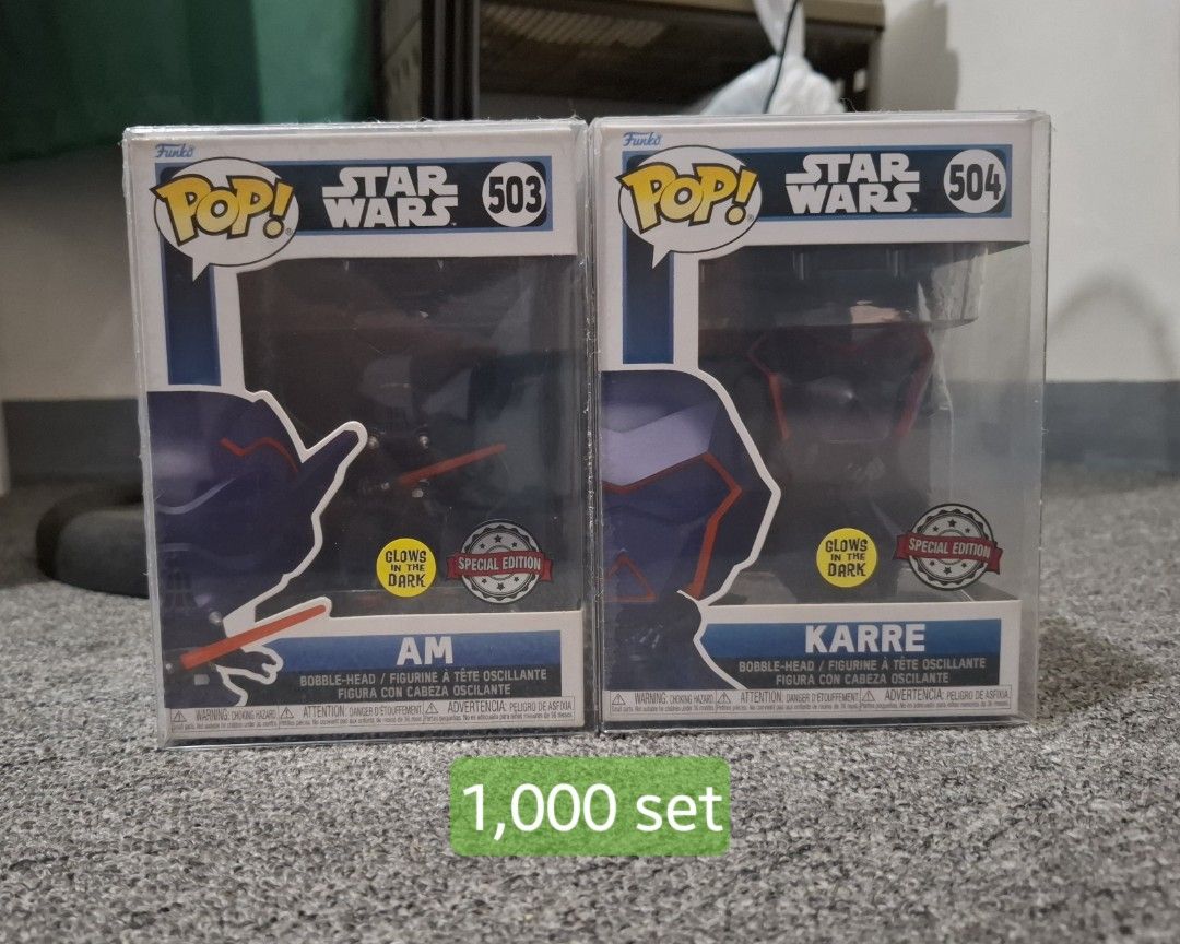 Funko pop Star Wars - Darth Vader, Darth Maul, Rey, General Grievious (Category: Figurines & Statues) located in Quezon City. Submitted by beegrc (Listing ID 1388963036, Image 3). Description: Selling only 📍Condition: Green label - 9-9.5/10 Yellow label- 8.5-9/10 📍Price: POSTED sa pic. 📍Meet-up Le Village Foodpark (E.rodriguez near Banawe QC) *Others: (1,5k UP only) -GH mall -fishermall Q.Ave -waltermart e.rod -robinsons magnolia 10am-2pm only