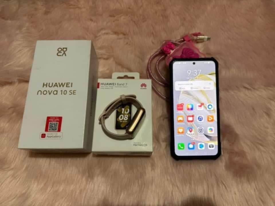 Huawei Nova 10 SE (Category: Huawei) located in Pasig City. Submitted by denzales16 (Listing ID 1389047219, Image 1). Description: Inclusions: 🌸Personal Preloved Phone 🌸No Issues, No Dents, No scratches alagang alaga ang unit 🌸With Free Case 🌸With 60 watt and type C Original 🌸Huawei Charger 🌸With Free Huawei SmartBand 7 🌸With Free Huawei SE 2 bluetooth earbuds 🌸Location: Pasig City 🌸For Pickup or Meet Up 🌸Mode of Payment: Gcash/Bank Tra