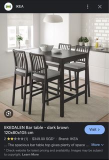 Ekedalen Bar Coffee Bar Table Ikea Ikea Bar Table For Sale Tables - Main Image
