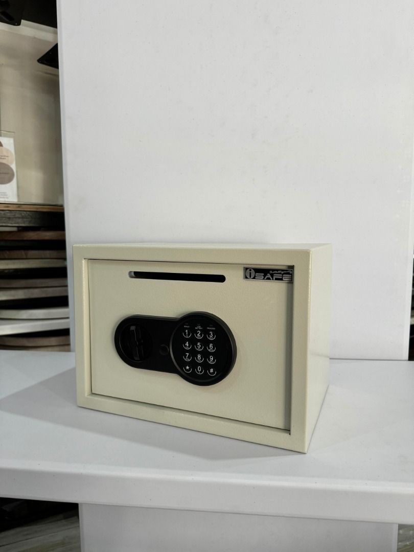 iSAFE™ Electronic Digital Safe with Drop hole (Category: Safe) located in Quezon City. Submitted by costuless_qc_branch (Listing ID 1389020410, Image 2). Description: Item Code: iSFN-25H SALE PRICE: ₱2,799.00 Note: Price may change without prior notice. iSAFE™ Electronic Digital Safe with Drop hole ♡ Colors: Beige & Black ♡ Size: H25 x W35 x D25cm ♡ Material: Steel ♡ Simple keypad interface ♡ One-touch re-set button inside safe ♡ Time out period: