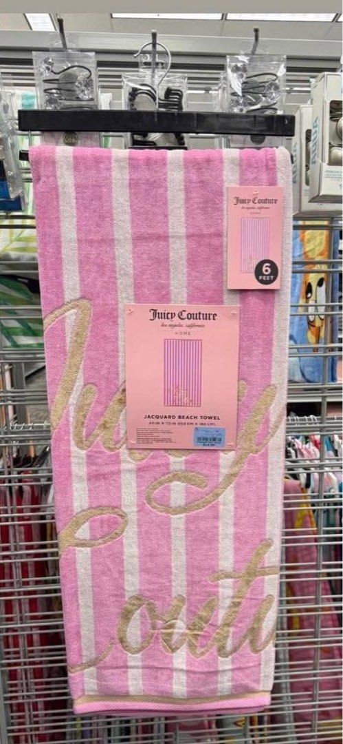 Juicy Couture Beach Towel (Category: Bath) located in Mandaluyong City. Submitted by heyitstey (Listing ID 1388957532, Image 2). Description: Juicy Couture Original Beach Towel Shipped from US Big size 40 in x 72in .