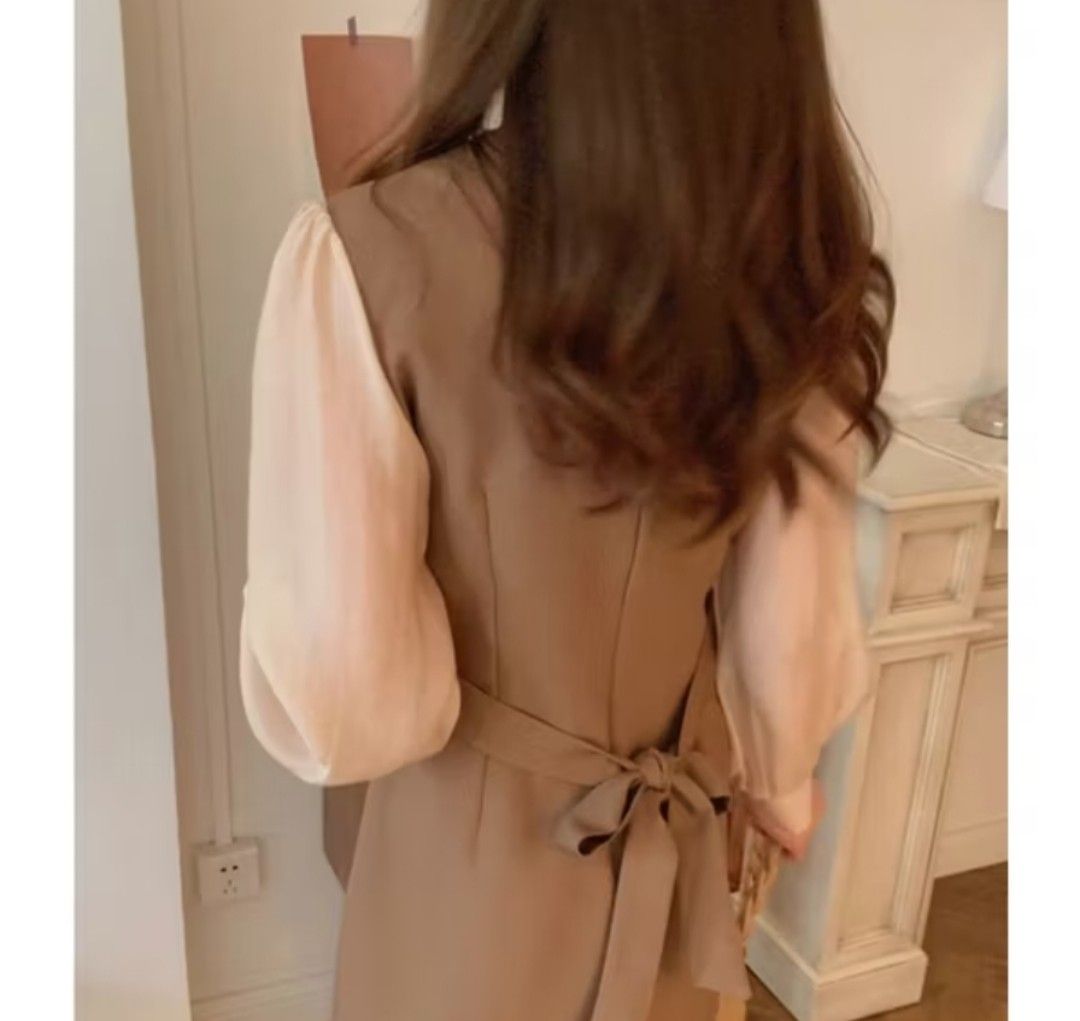 Korean Dress Brown (Category: Dresses) located in Taguig. Submitted by chicstyle (Listing ID 1389058394, Image 2). Description: Size small.