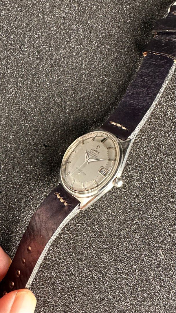 Omega Constellation Piepan Unishell (Category: Luxury Watches) located in Manila. Submitted by olxph_400275733 (Listing ID 1389090222, Image 3). Description: 34mm. Rare Constellation variant with unishell body. Slate gray dial with onyx markers. Too rare to be faked, unlike other piepans. With custom leather strap. Make this yours!.