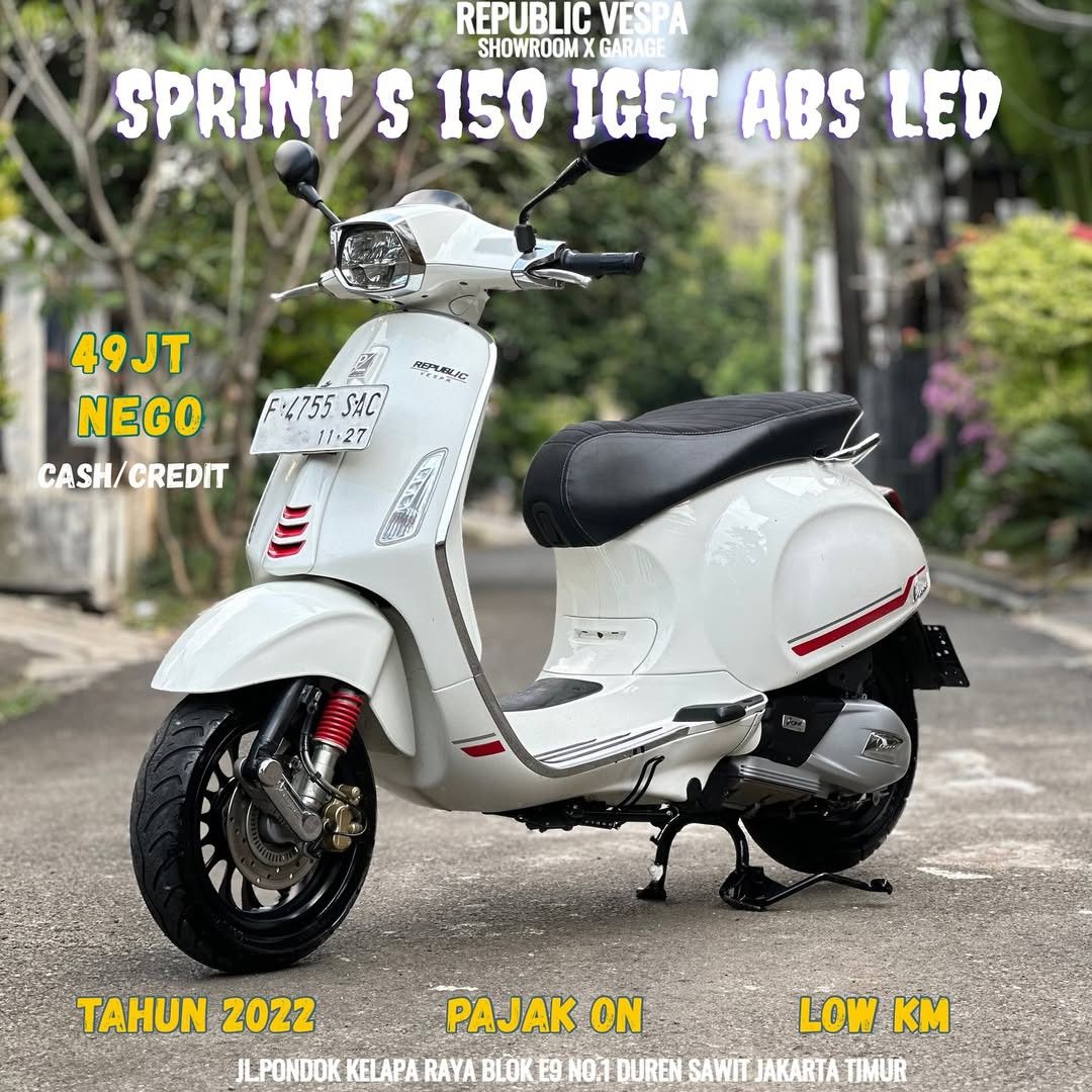 Motorcycle Vespa Sprint 150 S 2022 Jual VESPA PRIMAVERA S 150 I