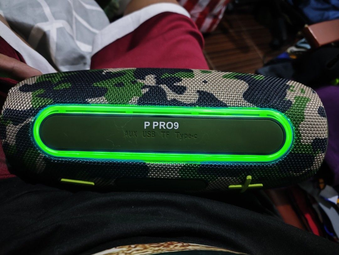 Pro 9 X3 Loud portable speaker (Category: Portable Music Players) located in Pasig City. Submitted by kaidokrosse (Listing ID 1389067637, Image 2). Description: loud and bassy can be used indoor and outdoor no issue like new hindi nagagamet kaya benta na.