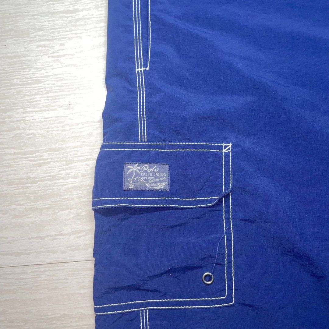 Ralph lauren swim trunks board short lined logo (Category: Shorts) located in Quezon City. Submitted by vs.thrift444 (Listing ID 1389018885, Image 2). Description: Ralph lauren swim trunks board short lined logo size m on tag 36 waist 21 lenght 12 leg opening.