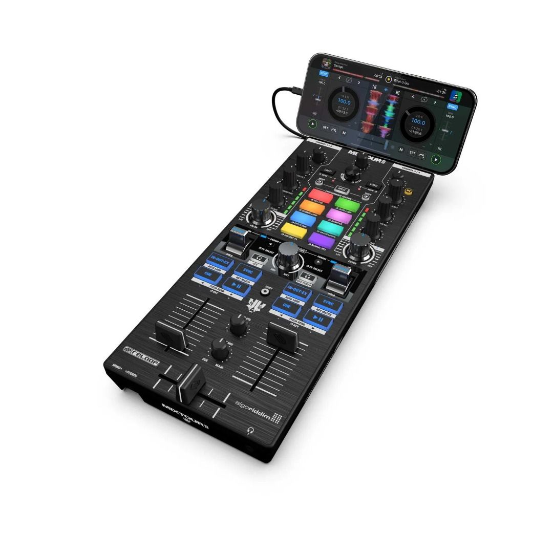 Reloop Mixtour Pro Controller (Category: Other Audio Equipment) located in Singapore. Submitted by djayfreq (Listing ID 1389084455, Image 4). Description: The Reloop Mixtour Pro is a portable cross-platform DJ controller for iOS, Android, Mac, and Windows. It exceeds expectations in the tiniest of spaces, while providing a professional, yet portable solution for the club and festival scene, and it's designed for the award winning app djay Pro fro